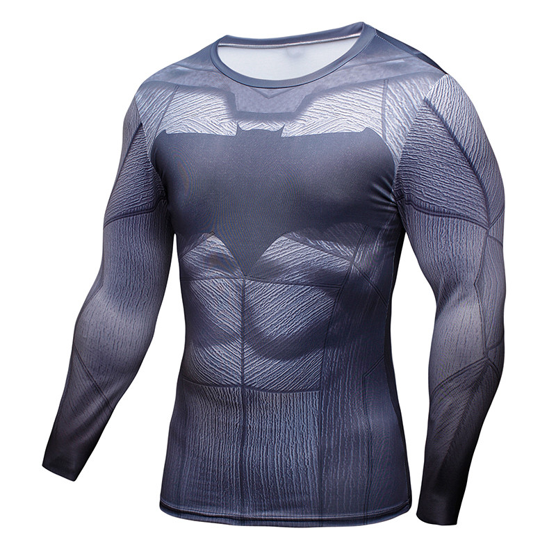 Batman Long Sleeve Compression T-Shirt Grey – REAL INFINITY WAR