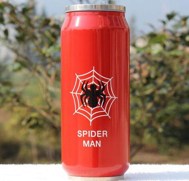 Spiderman Stainless Steel Vacuum Flask Thermos Mug Cum Beverage Can Straw Drink  Bottle – REAL INFINITY WAR