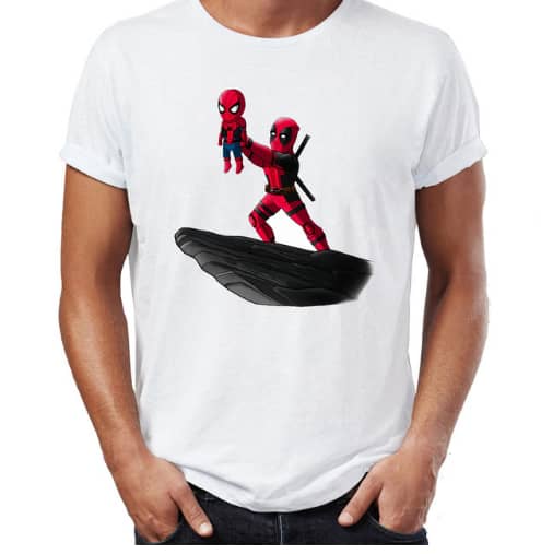 Deadpool and Spiderman Funny Casual T-Shirt – REAL INFINITY WAR