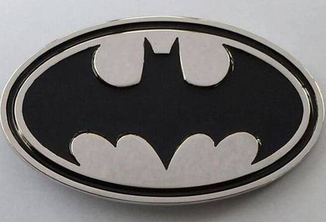 Dark Knight Batman Logo Car Badge (Black)