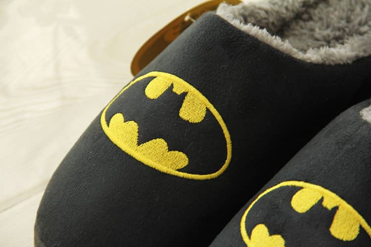 BATMAN - house slippers half boot, gray for wholesale sourcing !