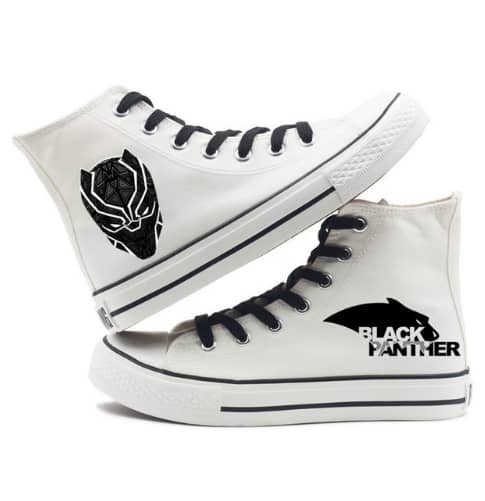 Black Panther White Canvas Sneaker 