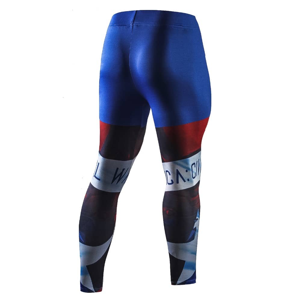 Captain America Crossfit Pants Men 3D Compression Leggings – REAL ...