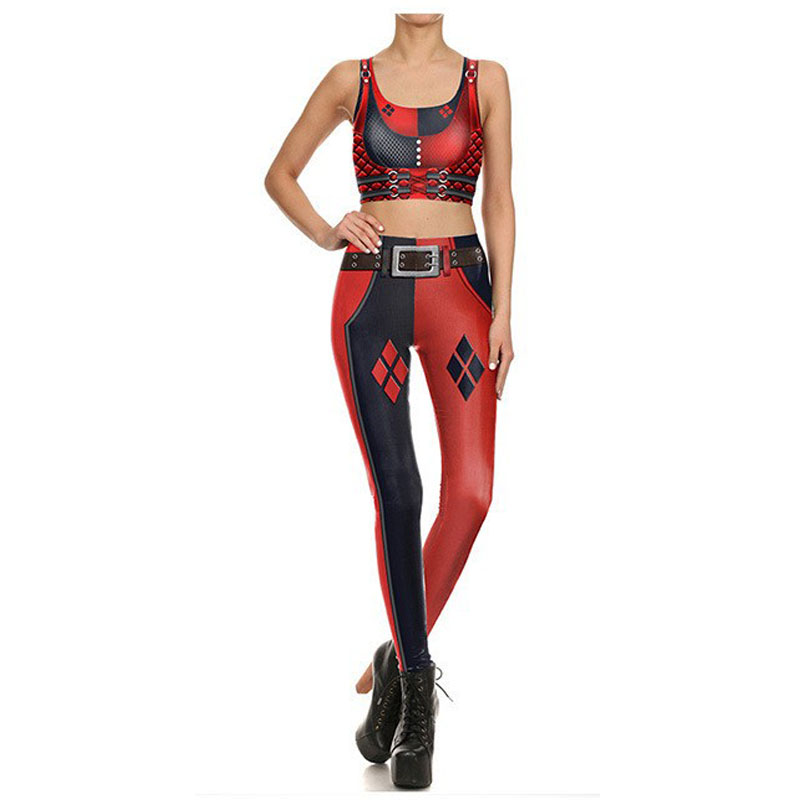 Women's Fashion Jogger Outfit Suicide Squad Harley Quinn Batman Pants  T-shirt Ladies Sweatpants Jogging Fitness Tops Pants Casual Wear for Women  Plus Size