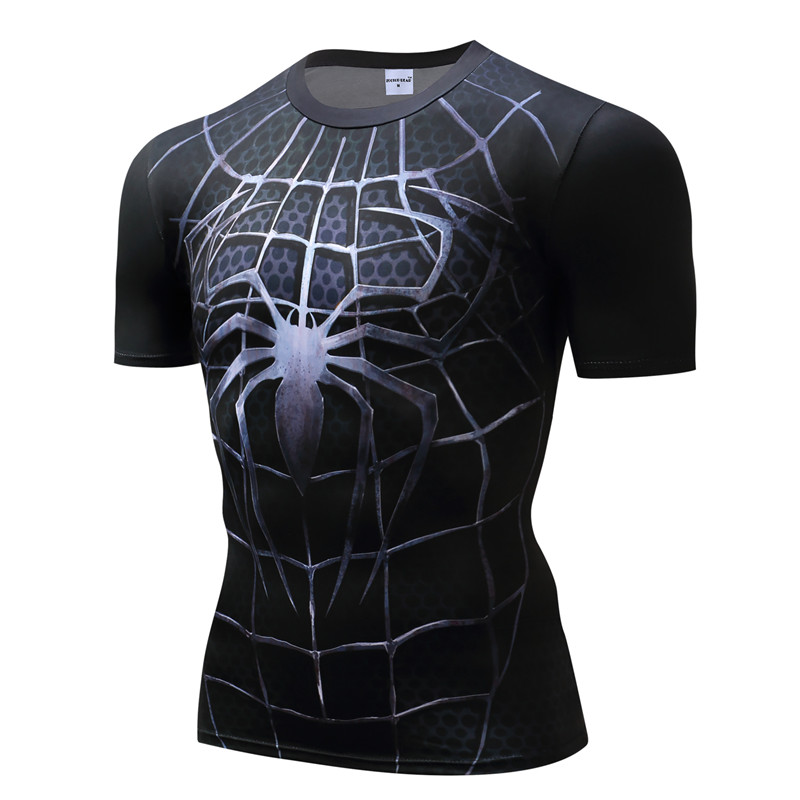Spiderman Venom 3D Print Compression Crossfit T-shirt – REAL INFINITY WAR