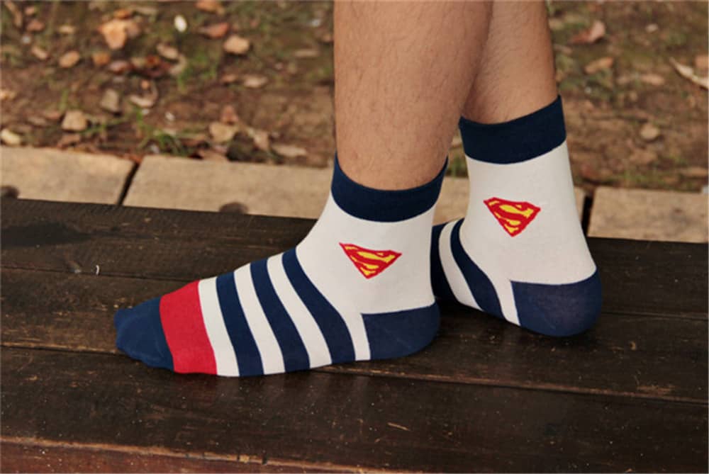 Superman Striped High Ankle Socks – REAL INFINITY WAR