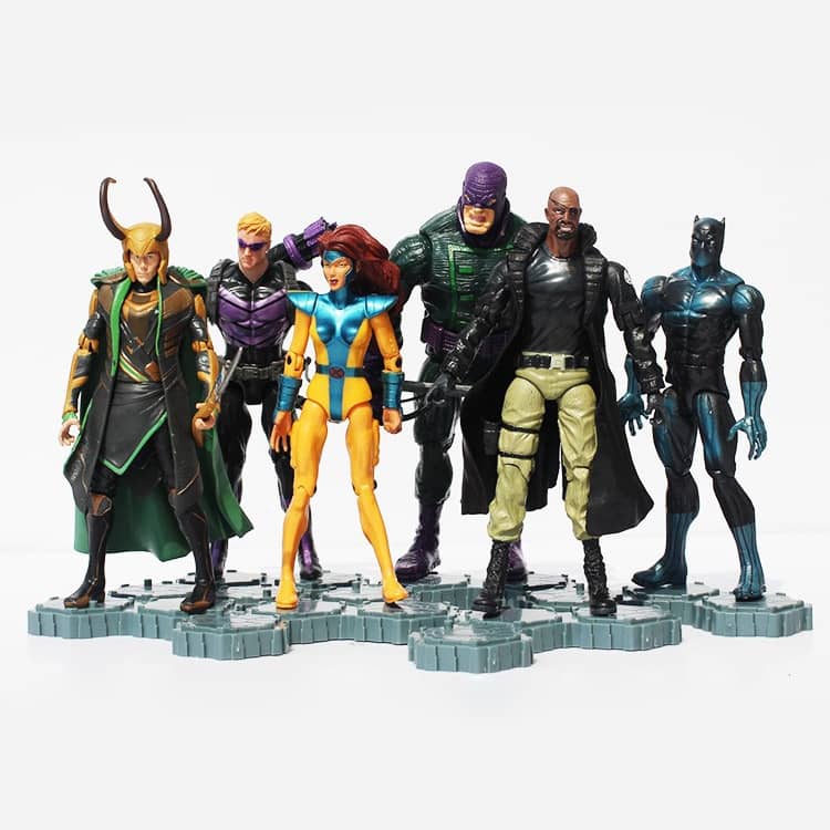 Marvel Black Panther, Loki, Hawkeye, Nick Fury, Phoenix, Juggernaut Action  Figure (Set Of 6 Characters)