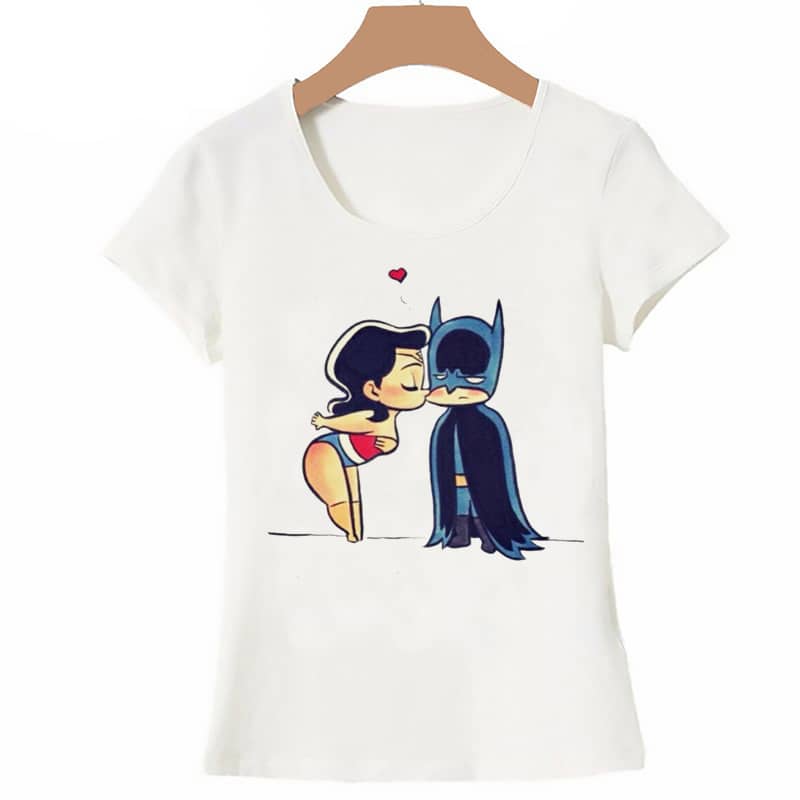 Batman Wonder Woman Cute Cartoon Love Affair T-Shirt (2 Variants) – REAL  INFINITY WAR