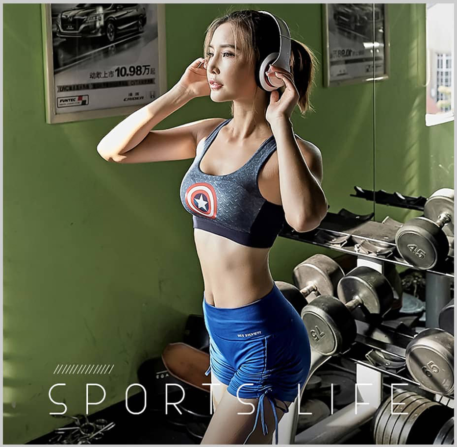 Captain America High Support Female Fitness Sports Bra – REAL INFINITY WAR