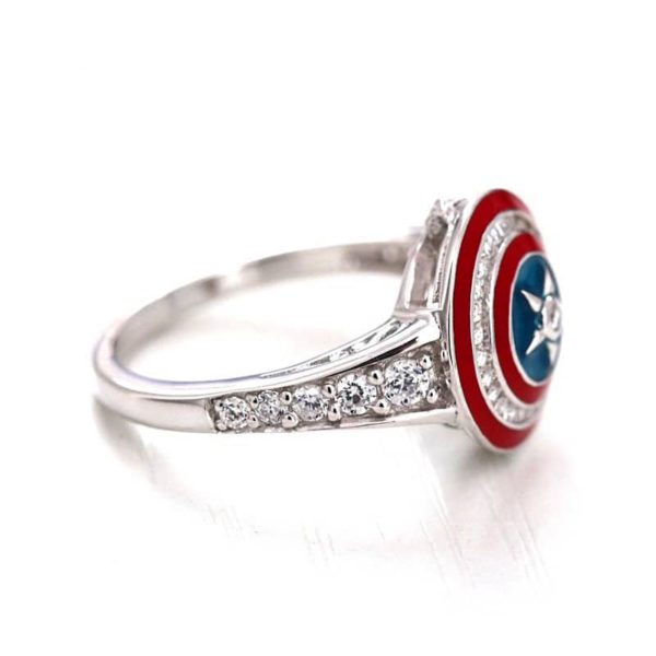 Captain America Studded High Quality Ring – REAL INFINITY WAR