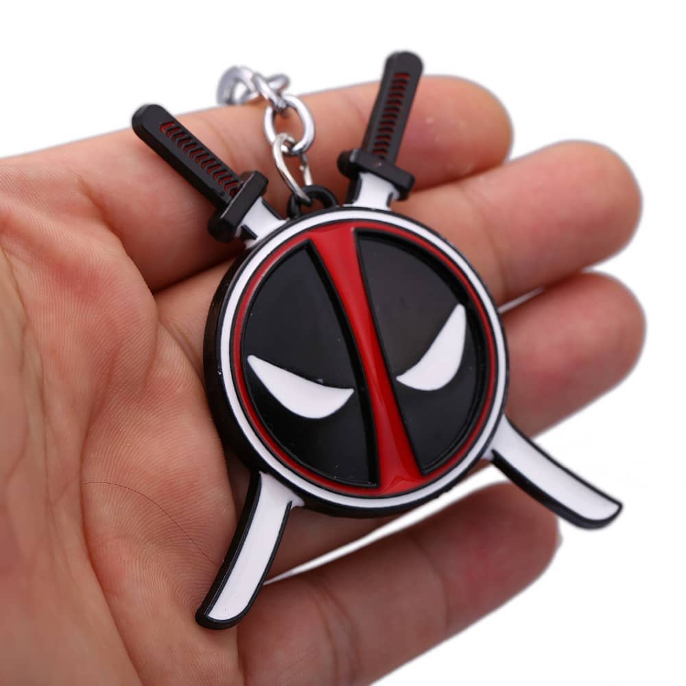 Details about   Deadpool Large Key Chain Key Ring With Colored Swords Made of Metal 